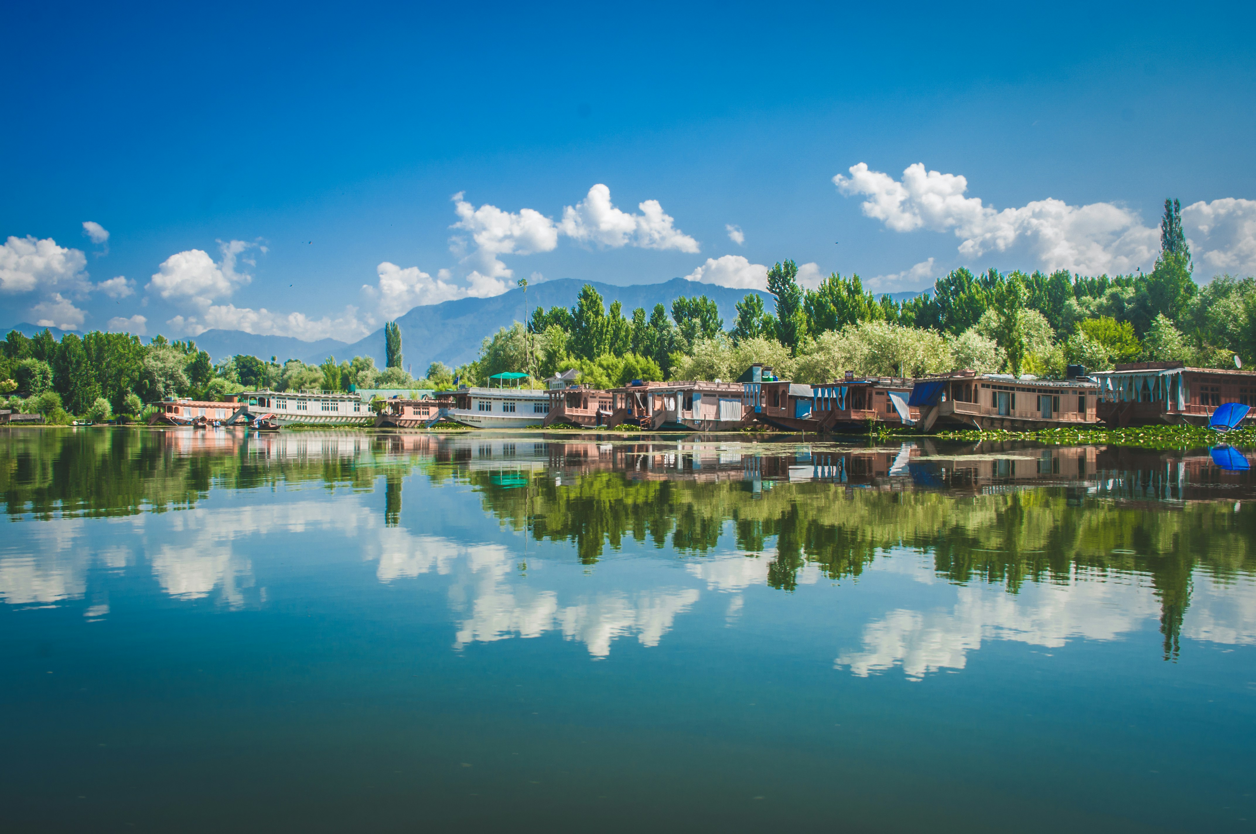 Scenic view of Dal Lake, Srinagar